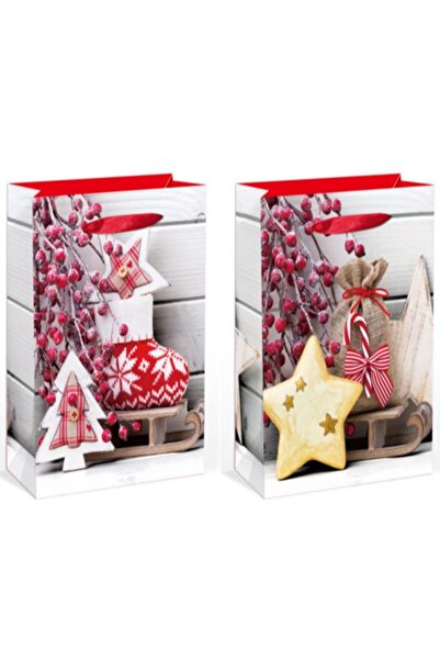 SONORH Комплект от 2 коледни подаръчни торбички, 554015 см, Премиум празнични...