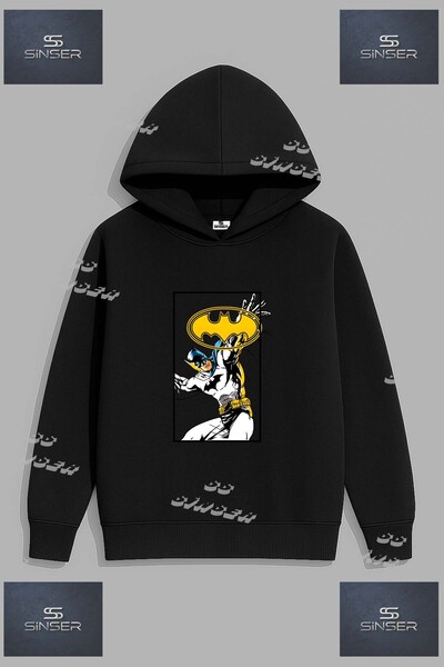 SS SİNSER سويت شيرت للجنسين من SWEAT بطبعة 'رسم باتمان في المربع' مطبوع