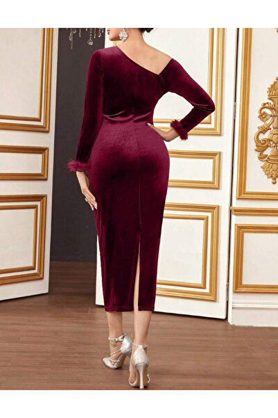 Sheya Shein midi dress, cherry red