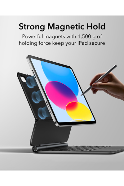 ESR iPad 11 (2025, A16) & iPad 10 (10Th Generation) Nesil) Rebound Magnetic Keyboard Case