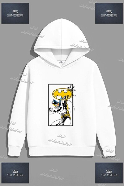 SS SİNSER سويت شيرت للجنسين من SWEAT بطبعة 'رسم باتمان في المربع' مطبوع