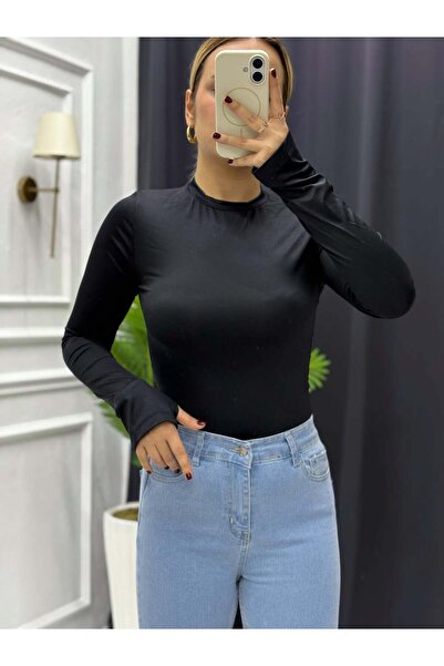 BERİLLİON Halter Neck Finger-Loop Blouse