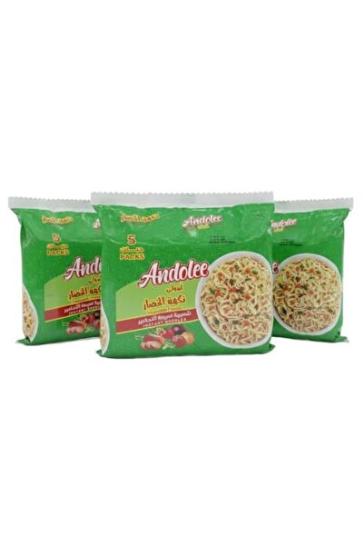 Meven Set Beauty نودلز أندولي بنكهة الخضار - 3 عبوات × 5