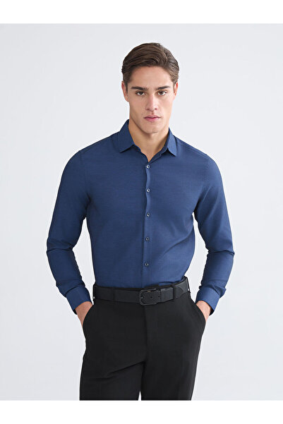 LC Waikiki Rmz Gi̇yi̇m Farkiyla Slim Fit Dobby Men's Shirt