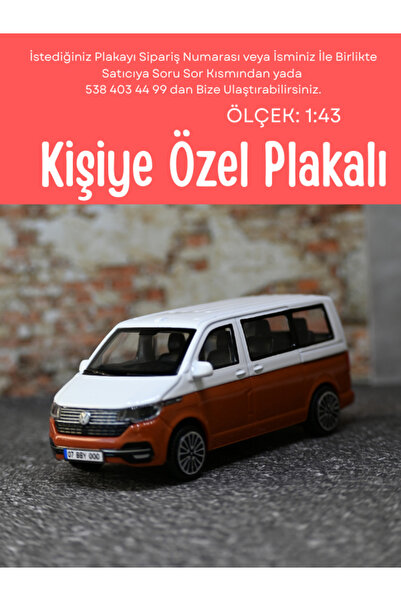 bebeym Volkswagen Transporter Metal Araba - Kişiye Özel Plakalı Transporter Oyuncak Araba