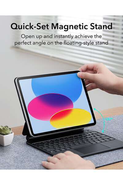 ESR iPad 11 (2025, A16) & iPad 10 (10Th Generation) Nesil) Rebound Magnetic Keyboard Case