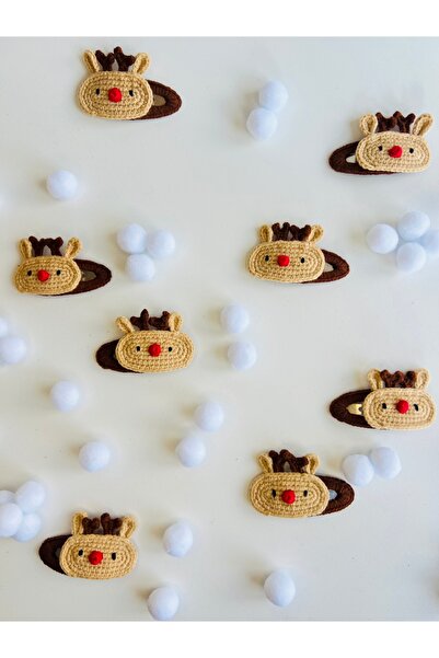 Gra Baby Accessories Knitted 2-Piece Snap Buckle Christmas Deer