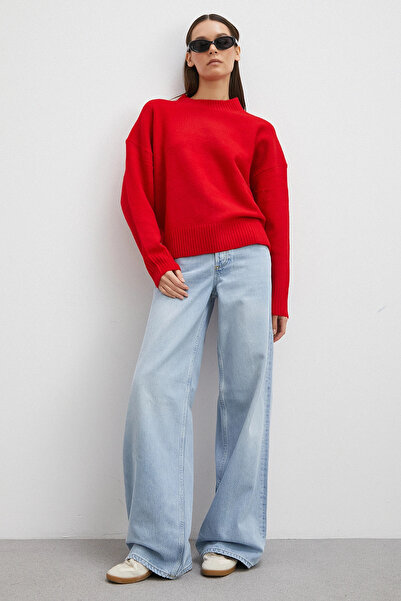 Never more Ψηλόμεσο Φαρδύ Πόδι Jean Ice Blue