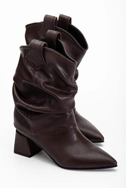 Fagi Buruna Brown Women's Leather Boots