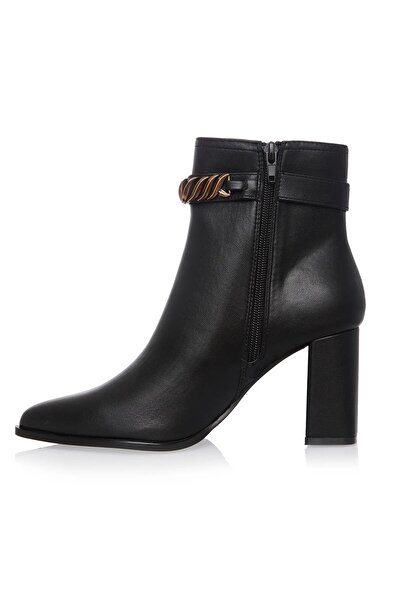 MENBUR Black Casual Elegant Ankle Boots Thick Heel Sohan