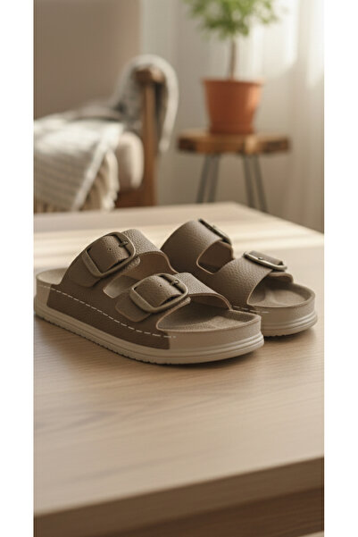 Hızlı Al Orthopedic Sole Buckle Slippers. Sewed Slippers Suitable for Daily and Indoor Use.