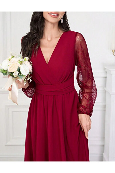 Sheya Shein maxi dress, cherry red