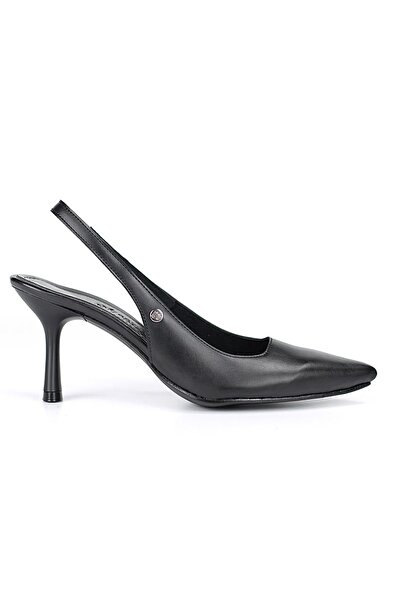 Gökhan Talay Vivienne Flexible Soft Non-Slip Sole (7 cm) Black Skin Light Elastic Women's Heeled Shoes