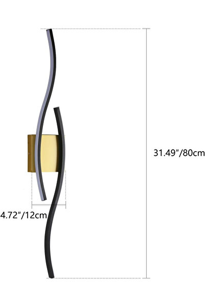 OEM Modern Adjustable LED Wall Light in Black with 3 Color Temperatures