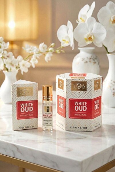 ESVED Beyaz Oud Kokusu 6 Ml Alkolsüz Parfüm Hediyelik Kutuda