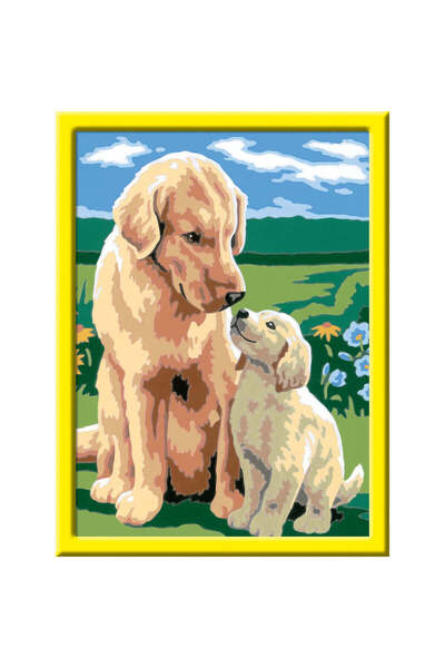 RAVENSBURGER Creart - Cățeluș cu pui Pictură prin numere