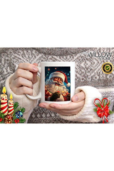 WİLLOW STORE Merry Christmas, Christmas Themed Porcelain Mug, New Year, Merry...