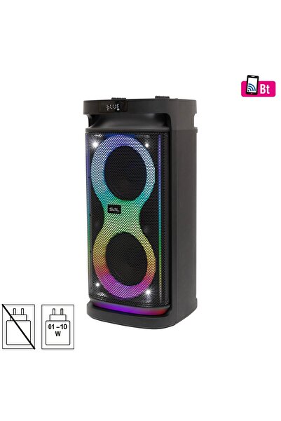 KlaussTech Boxa party, 2x15cm adâncime, acumulator, LED