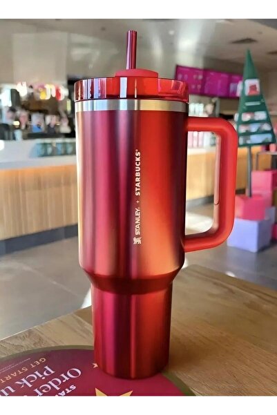 Stanley Quencher H2.0 FlowState Stainless Steel Vacuum Insulated Tumbler Starbucks Red 40 oz