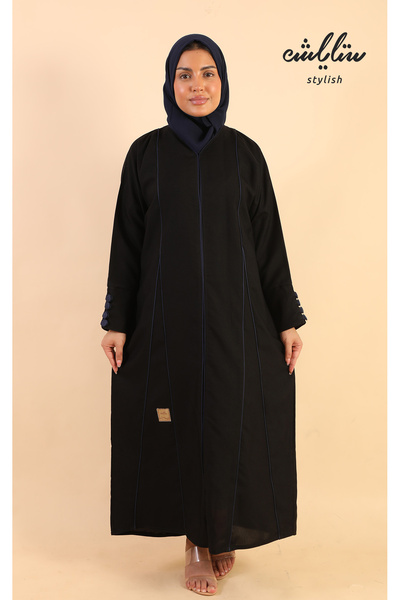 Stylish عباية كويتي باللون الأسود