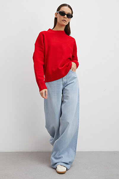 Never more Ψηλόμεσο Φαρδύ Πόδι Jean Ice Blue