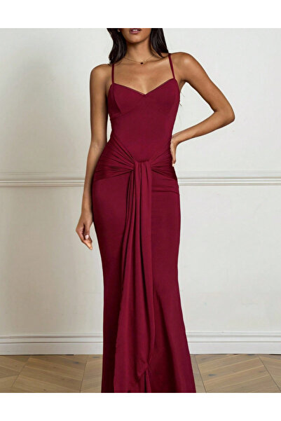 Sheya Shein maxi dress, cherry red