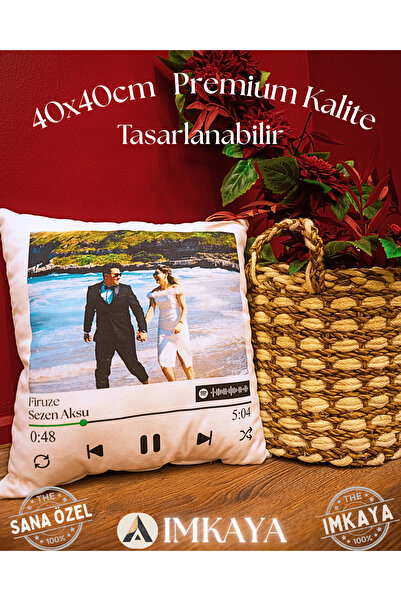 Tasarlanabilir 40x40 Yastık / Canlı Renkler / İçi Dolu Gönderim / Özel Gün Hediyesi / Hediye