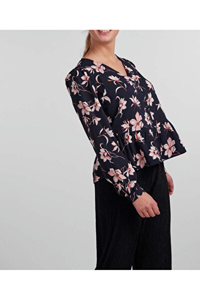 PIECES Blouse, Navy blue