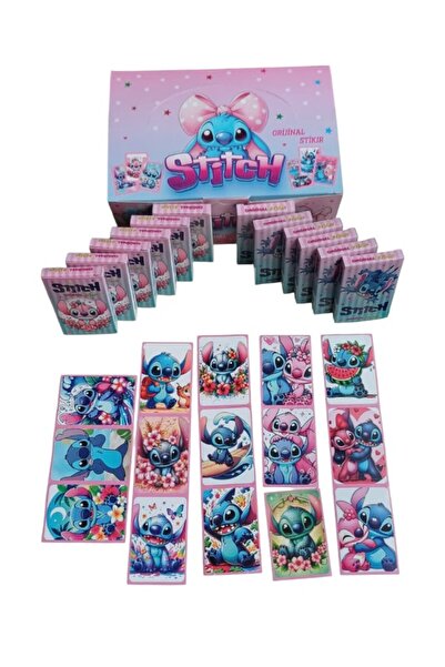 Stitch Yeni Karakterler Sevimli Stickerler 12 mini Kutu ( Her Kutuda 3 Adet S...