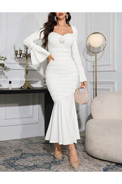 Sheya Shein midi dress, white