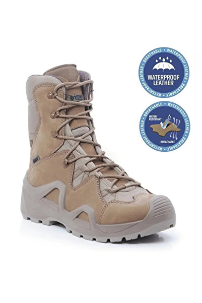 Scooter Erkek Hakiki Deri Su Geçirmez Bağcıklı Tactical/outdoor Kışlık Askeri Uzun Bot Ortopedik Taban