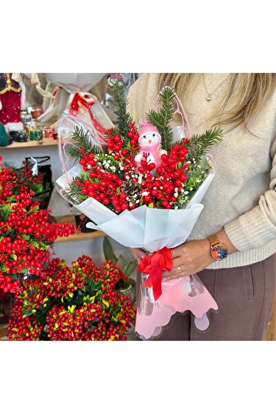 Kokina Kelebek Model - Pembe Kardan Adam'lı Sevgiliye Özel Çiçeği