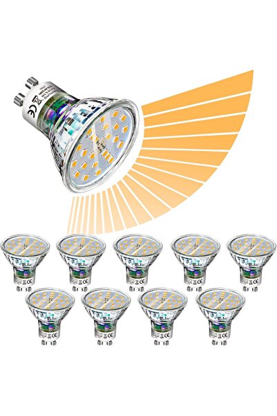 Dexnump Becuri LED GU10 reglabile, pachet de 10, 6,5 W, 2700 K