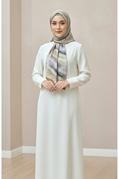 Alivascarf شال منقوش بخطوط من القطن والحرير