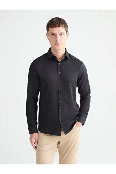 LC Waikiki Cămașă pentru bărbați Dobby cu mânecă lungă, slim fit