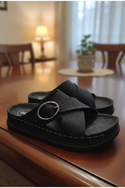Hızlı Al Orthopedic Sole Buckle Slippers. Sewed Slippers Suitable for Daily and Indoor Use.