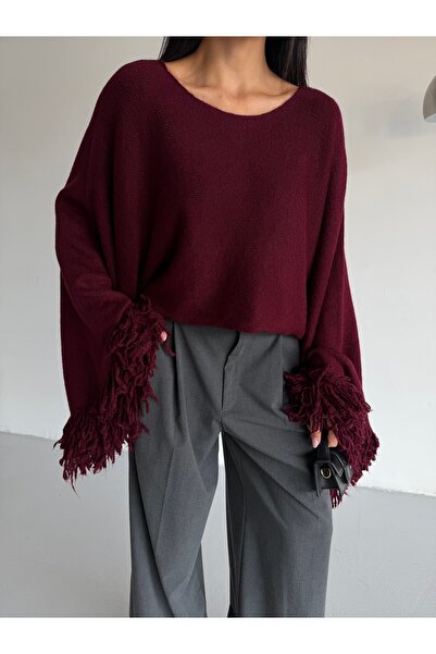 Lamierra Tassel Sleeve Crop Women's Knitwear