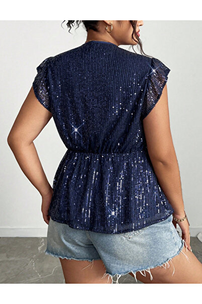 Sheya Shein Curve+ short sleeve shirt, blue