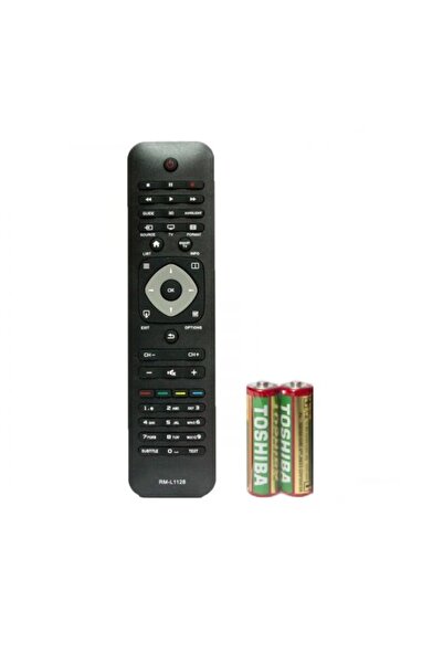 Philips Universal TV remote control, 2 x AAA batteries, ABS material, Black color