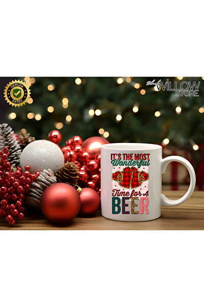 WİLLOW STORE Merry Christmas, Christmas Themed Porcelain Mug, New Year, Merry...