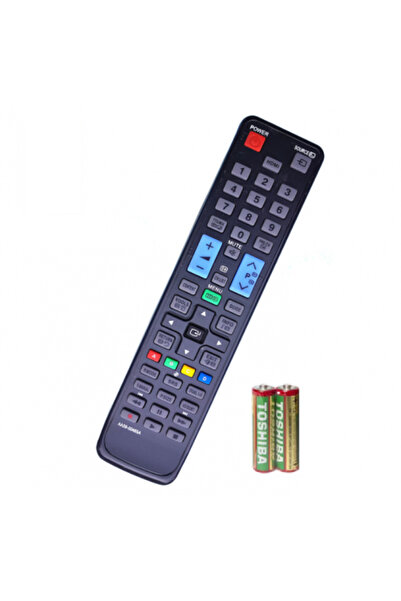 KlaussTech Telecomandă universală pentru televizor LCD Samsung, design ergonomic, ABS, 2 x AAA, negru