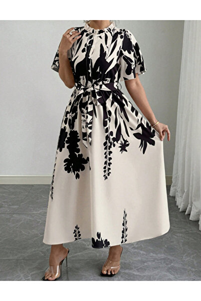 Sheya Shein Curve+ midi dress, cream