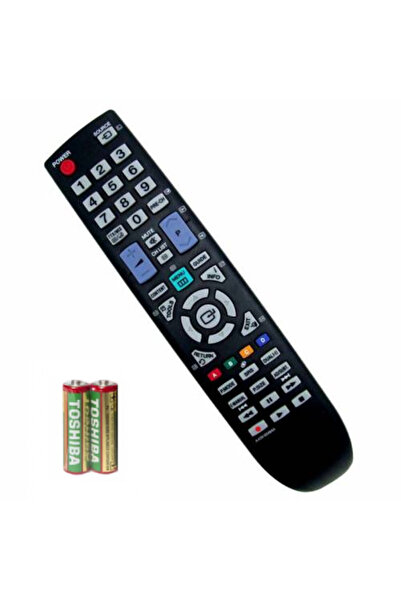 KlaussTech Telecomandă universală pentru televizor LED/LCD Samsung cu 2 baterii AAA, rază de acțiune de 8 m, subțire, neagră