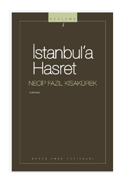 Büyük Doğu Yayınları İstanbula Hasret Necip Fazıl Kısakürek