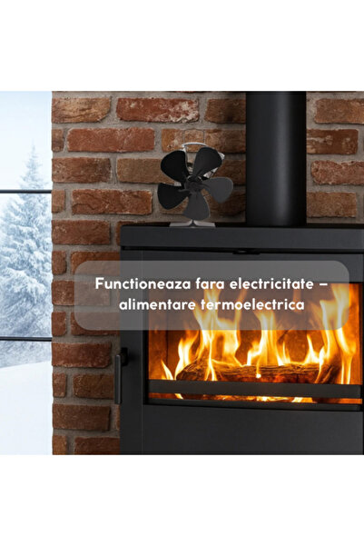 MARYALEX Fireplace fan, heat powered, thermoelectric without electricity, starts at 60°C