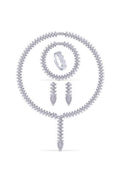 Atelier Duygu Calire Kolye - Küpe - Bileklik - Yüzük Set