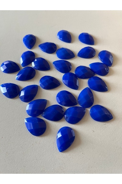 LE FANTASİA 15Pcs - Handcrafted Plastic Teardrop Drop Beads - Six Flat Double...