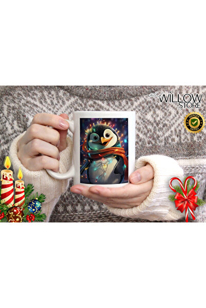 WİLLOW STORE Merry Christmas, Christmas Themed Porcelain Mug, New Year, Merry...