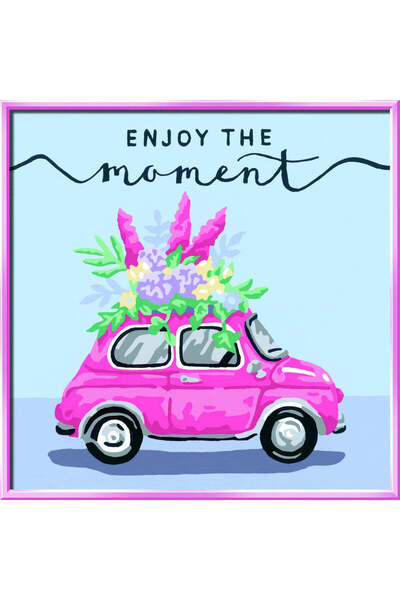 RAVENSBURGER Creart - Pictură după numere: Mașină cu flori (Ravensburger)