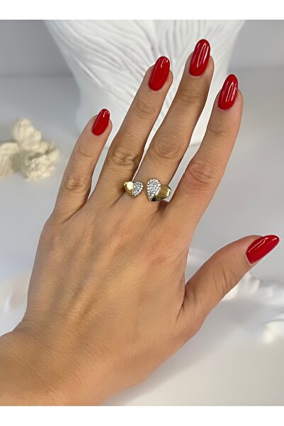 New Meluna Zircon Stone Adjustable Heart Model Ring